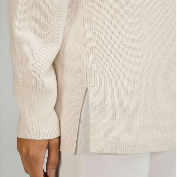 EUC Lululemon merino wool ribbed crew neck sweater - Picture 3 of 12